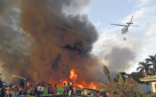 马尼拉发生5年来最严重贫民窟大火800多房屋被毁