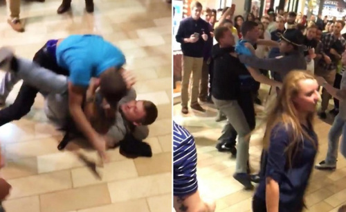 感恩节之夜顾客火气大全美商场发生多起打架事件