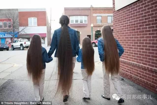 全家头发加起来4米长 洗一次头用掉一瓶护发素