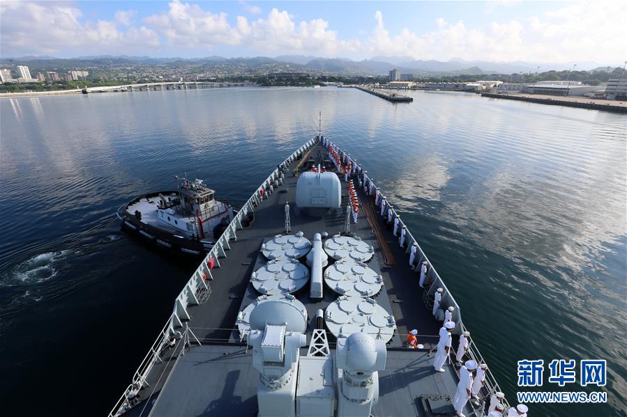 （国际）（2）中国海军舰艇编队抵达美国夏威夷访问