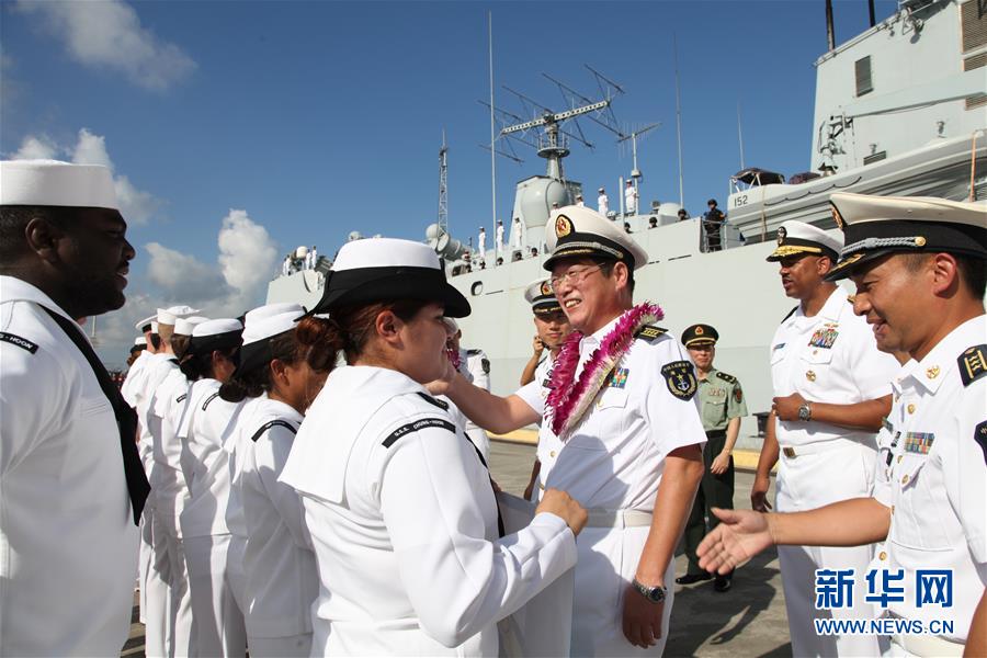 （国际）（6）中国海军舰艇编队抵达美国夏威夷访问