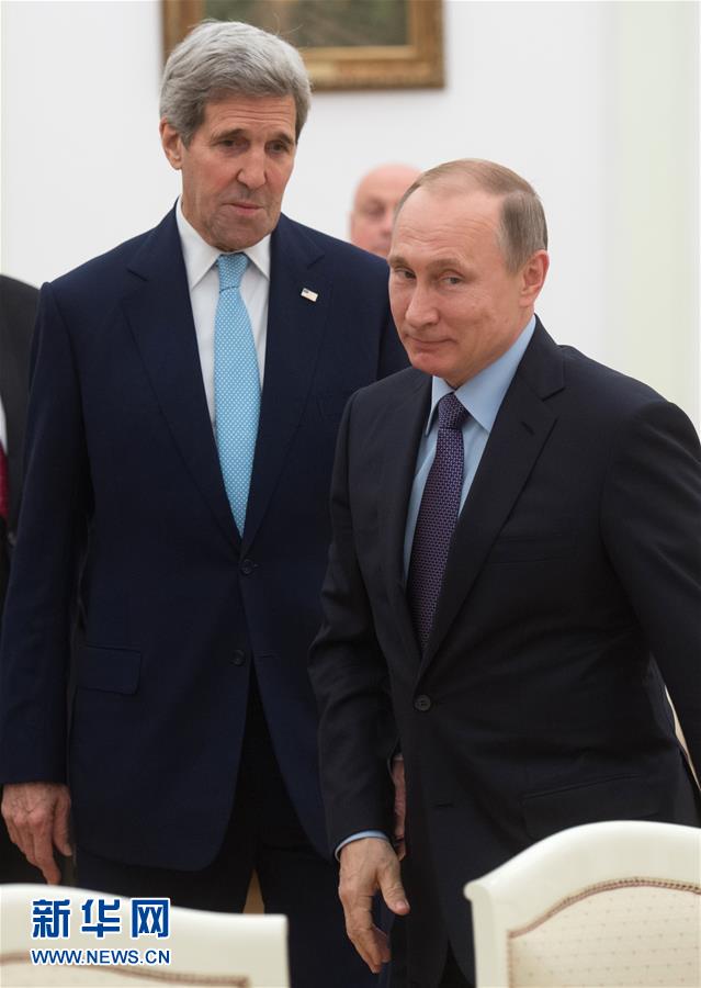 （国际）（2）俄罗斯总统普京会见美国国务卿克里