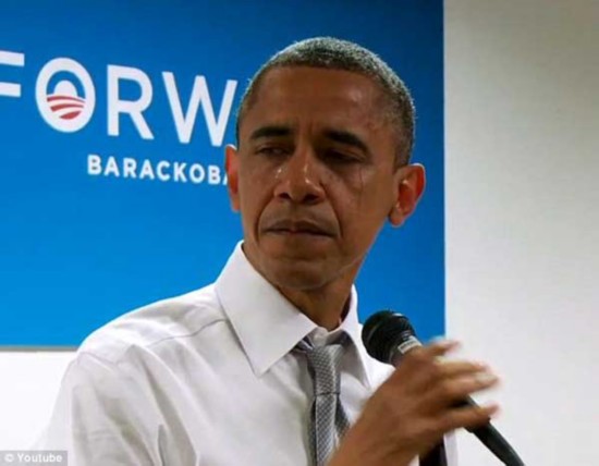 总统哭吧哭吧不是罪:奥巴马公开落泪集锦