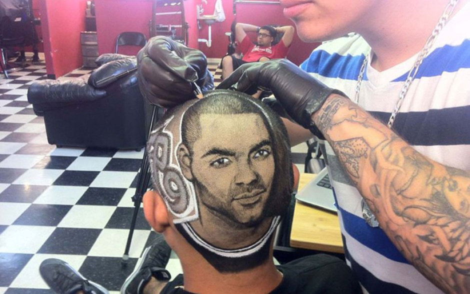 真爱粉！球迷发型追星 C罗梅西传神李小龙霸气(组图)