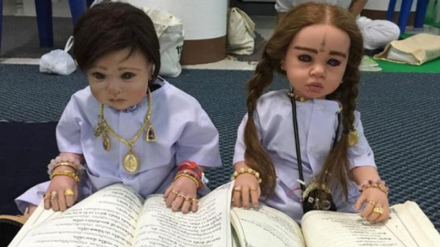 泰国小贩从中国进口上百&ldquo;鬼娃娃&rdquo;被没收