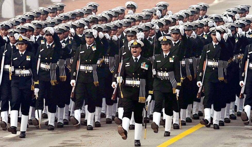 印度阅兵现场 奥朗德与莫迪共同观看