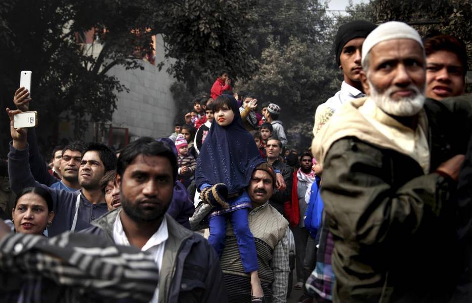 印度阅兵现场 奥朗德与莫迪共同观看