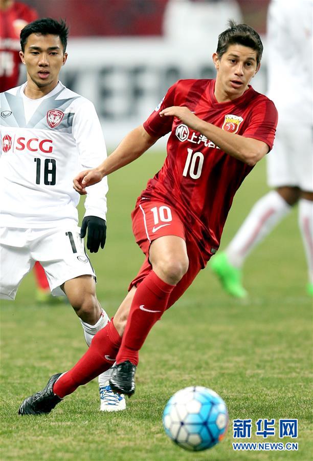 （体育）（3）足球&mdash;&mdash;亚冠资格赛：上海上港对阵泰国蒙通联队