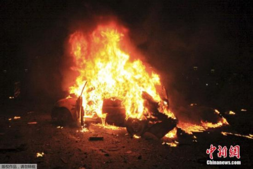 图为爆炸现场。