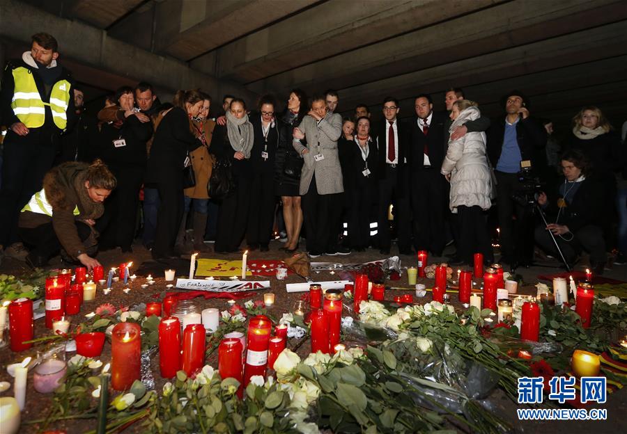 （國際）（4）布魯塞爾機場工作人員悼念恐襲遇難者