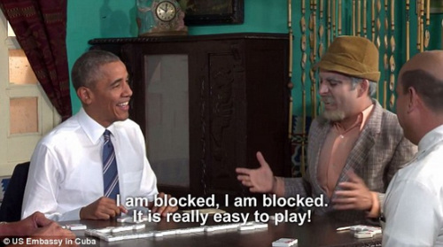 奥巴马参加喜剧秀。