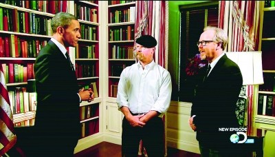 奥巴马在电视节目中亮相。