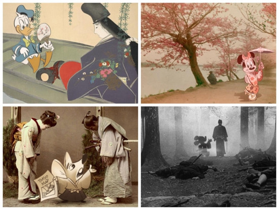 缤纷创意：迪士尼人物&ldquo;走&rdquo;进日本古典画（图）