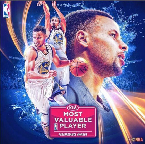 库里蝉联常规赛MVP