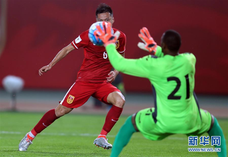 （体育）（5）足球&mdash;&mdash;热身赛：中国战胜特立尼达和多巴哥