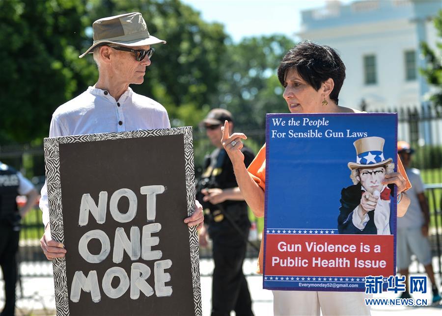 （国际）（3）白宫前举行防止枪支暴力集会