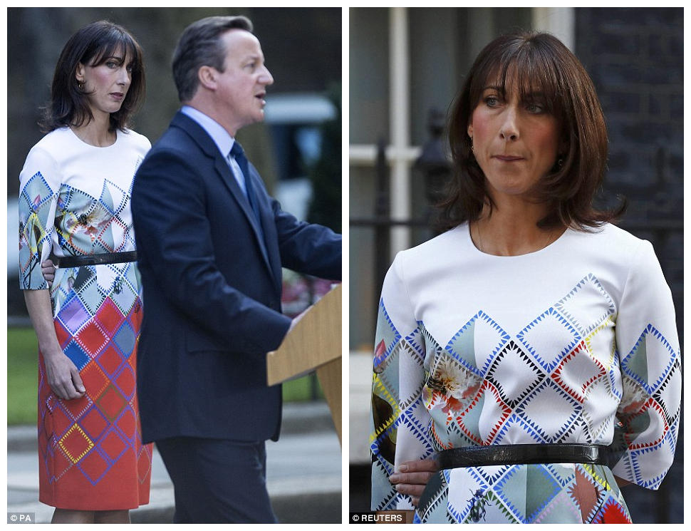 实拍英首相夫妇辞职现场 泪眼凝噎下的温情