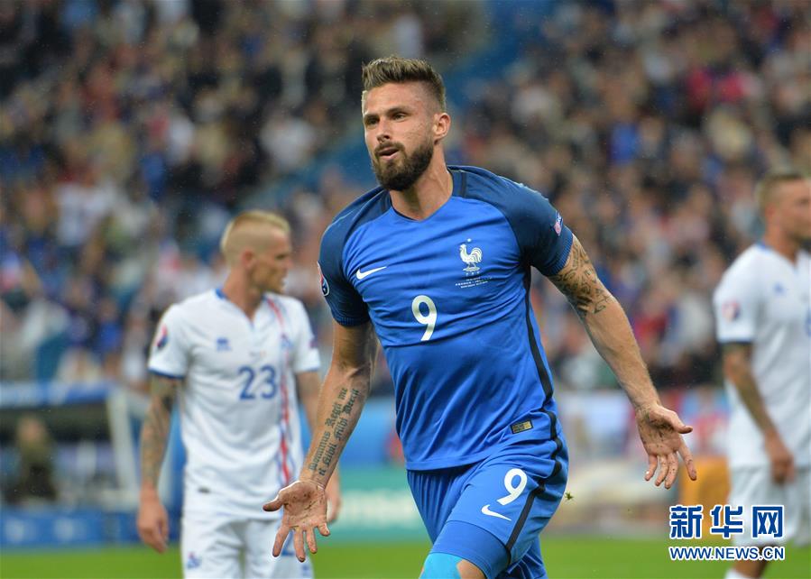 （欧锦赛）（38）足球&mdash;&mdash;四分之一决赛：法国对阵冰岛