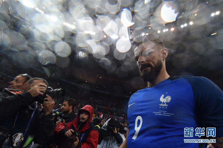 （欧锦赛）（7）足球&mdash;&mdash;四分之一决赛：法国胜冰岛