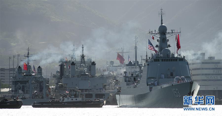（国际）（1）参加&ldquo;环太平洋-2016&rdquo;军事演习的中国舰艇出海