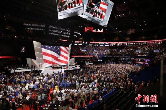 当地时间7月18日,美国共和党全国代表大会在俄亥俄州最大城市克利夫兰拉开帷幕,约5万名代表、党员和媒体参会。<a target='_blank' href='http://www.chinanews.com/'><p align=