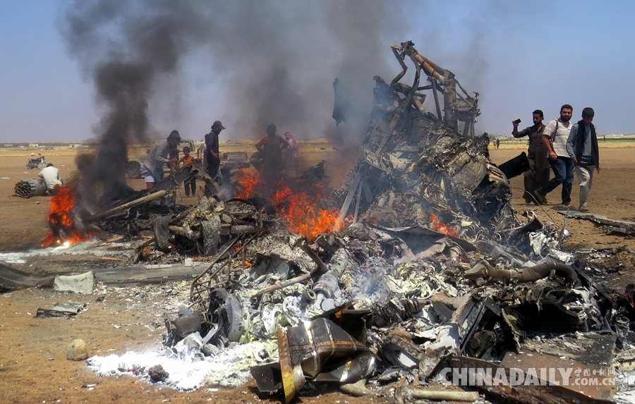 俄军米-8直升机在叙被击落 机上5人全部遇难