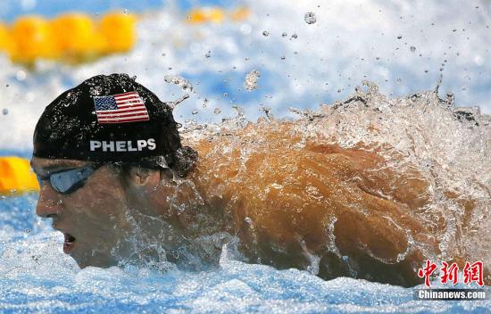 资料图：菲尔普斯在伦敦奥运会上参赛。图片来源：Osport全体育图片社