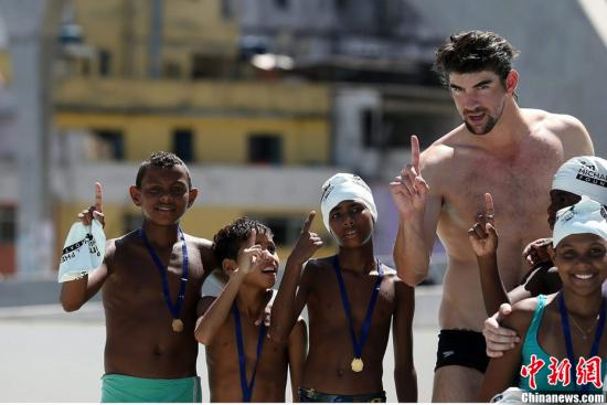资料图：美国游泳名将菲尔普斯。图片来源：Osports全体育图片社