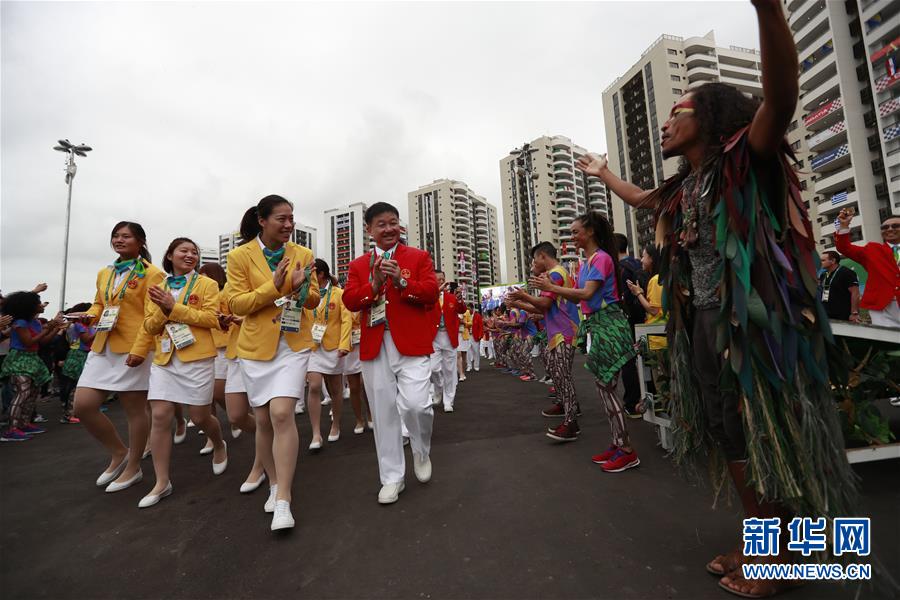 （里约奥运会）（9）中国代表团举行升旗仪式