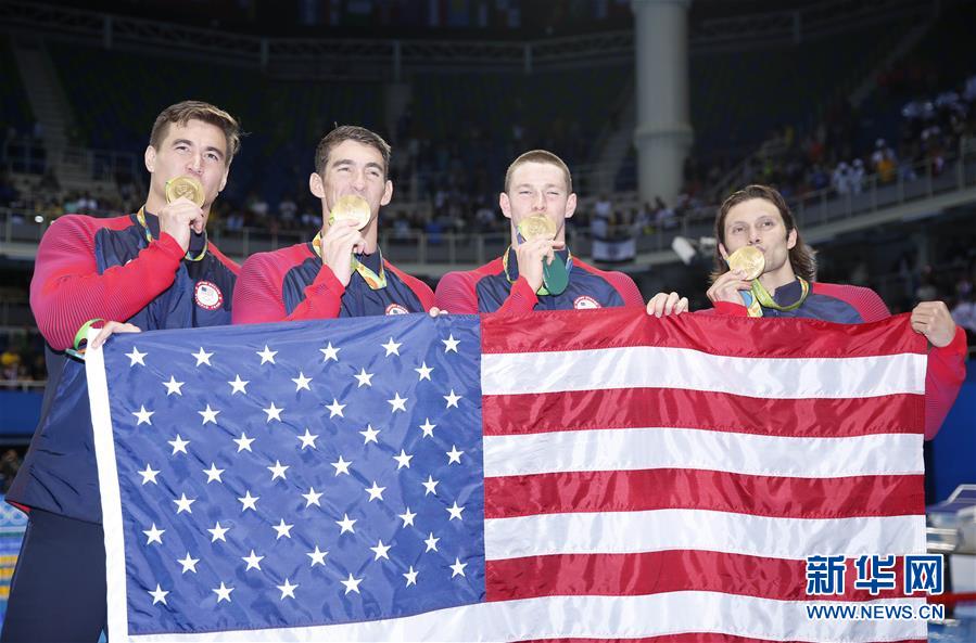 （里约奥运会&middot;领奖台）（3）游泳&mdash;&mdash;男子4x100米混合泳接力颁奖仪式