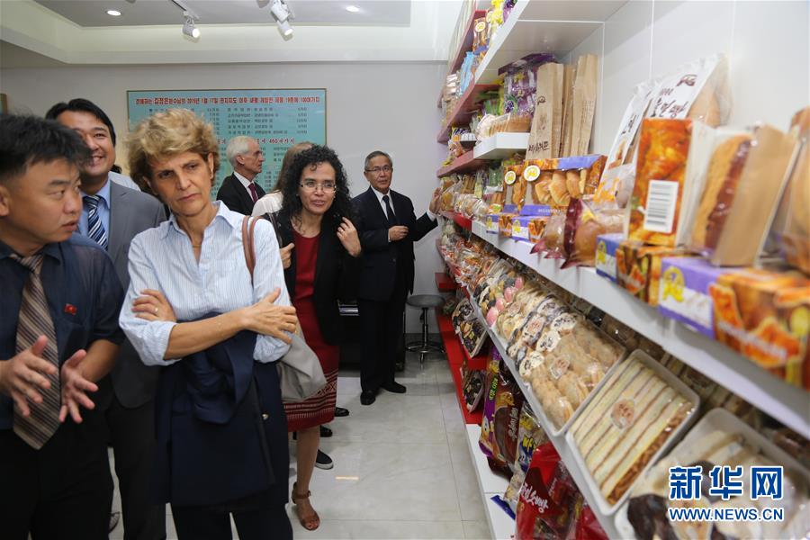 （XHDW）（5）驻朝鲜使团和国际机构代表参观平壤体育器材工厂和金杯体育人综合食品厂