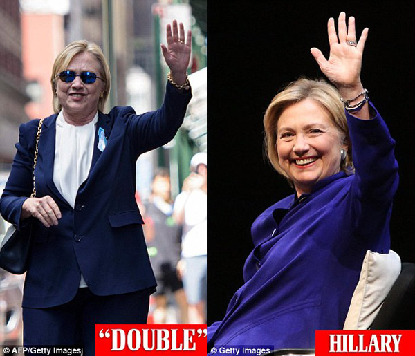 “健康门”又出阴谋论? 希拉里被疑用替身