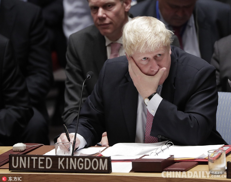 英国外交大臣鲍里斯出席联大会议 &ldquo;抓耳挠腮&rdquo;小动作不断