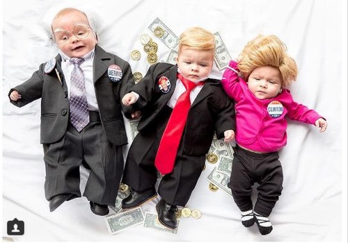 爱心妈妈每周给三胞胎合影 百变造型萌翻网友