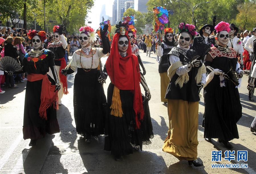 （国际）（2）墨西哥城&ldquo;亡灵节&rdquo;游行