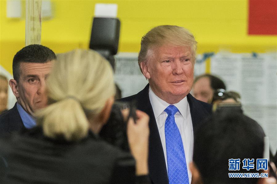 （国际）（3）唐纳德&middot;特朗普参加美国总统选举投票