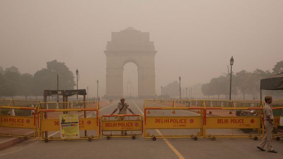 新德里污染太严重 市民兴起&ldquo;雾霾自拍&rdquo;