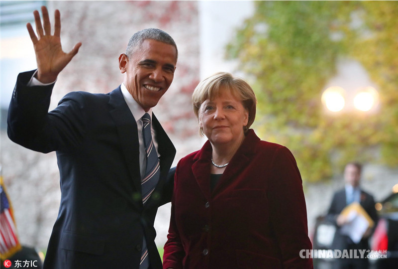 任内最后一次访德 奥巴马&ldquo;惜别&rdquo;默克尔