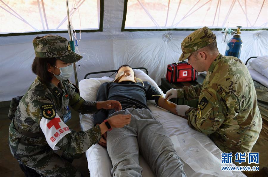 （军事）（3）中美两军人道主义救援减灾联合实兵演练在昆明结束