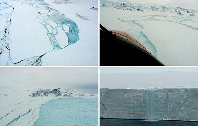 NASA发布南极拉森C冰架91米宽裂口照片（组图）【6】