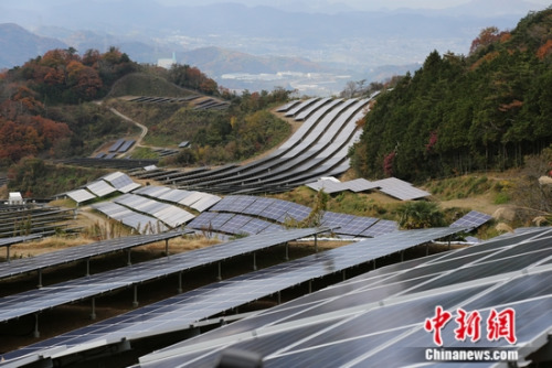图为日地电力日本和歌山太阳能电站。尹法根 摄