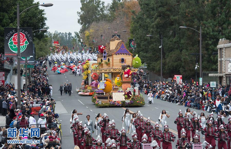 （国际）（3）洛杉矶举行2017新年玫瑰花车游行