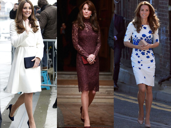 束腰大衣，蕾丝裙，裸色船鞋 凯特王妃的6大穿搭密术