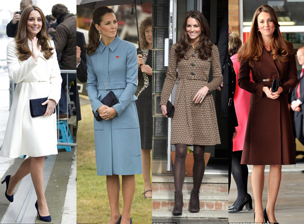 束腰大衣，蕾丝裙，裸色船鞋 凯特王妃的6大穿搭密术