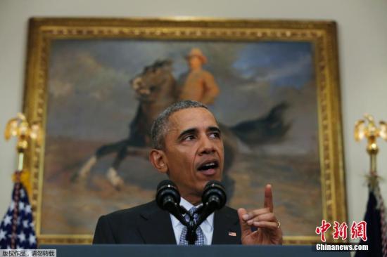 资料图：2016年2月23日，美国总统奥巴马在华盛顿就关塔那摩监狱去留问题发表一份声明，表示关塔那摩监狱背离美国利益与价值，是时候将其关闭。报道称，美国总统奥巴马自上任以来致力于关闭关塔那摩监狱，该监狱已经成为基地组织招募成员的学校和反美势力输出的根源。