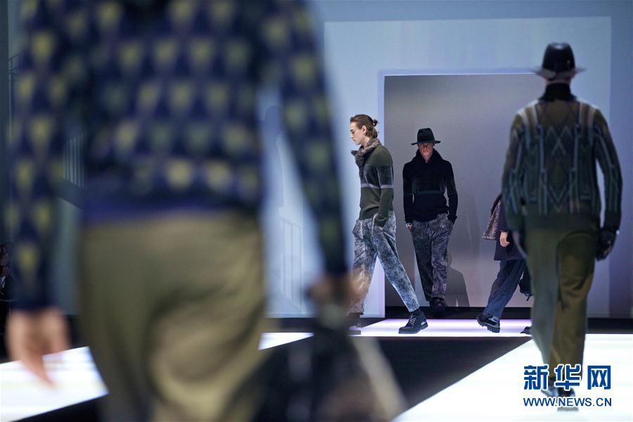 （国际）（1）米兰时装周：安普里奥&middot;阿玛尼发布秋冬男装新品