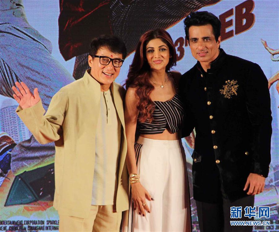 （XHDW）（1）成龙在孟买推广电影《功夫瑜伽》