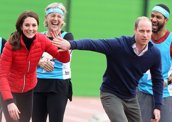 奔跑吧王室！威廉凯特夫妇和哈里王子为慈善赛跑