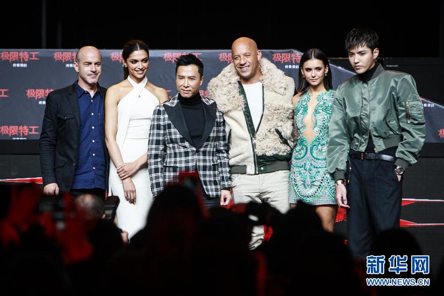 （文化）（3）中外演员在北京宣传电影新片《极限特工：终极回归》