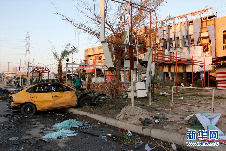 （外代一线）（2）巴格达南部汽车炸弹现场